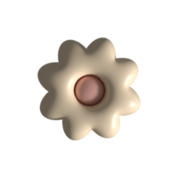 ilustração de renderização 3d de flor de camomila png