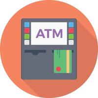 ilustración vectorial atm en un fondo. símbolos de calidad premium. iconos vectoriales para concepto y diseño gráfico. vector