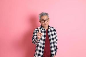 Asian Man on Pink photo