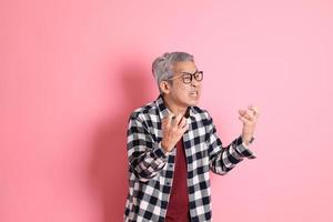 Asian Man on Pink photo