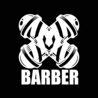 Barber T-shirt design vector