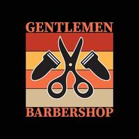 Barber T-shirt design vector