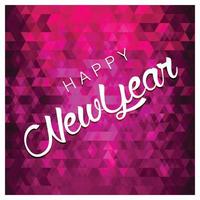 Happy New Year Typography with abstract background design vector