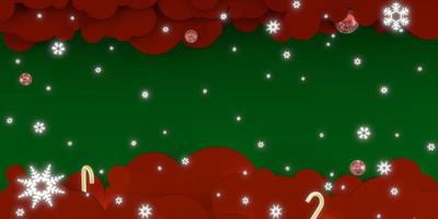 christmas and new year background snowflake template sky and clouds 3D illustration photo