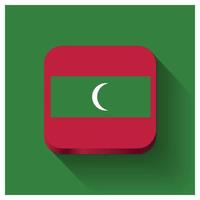 vector de diseño de bandera de maldivas