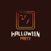 Halloween party design with dark brown background vector