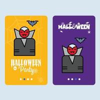 Happy Halloween invitation design with ghost vector