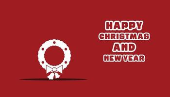 Merry Christmas card with elegent design and typography vector