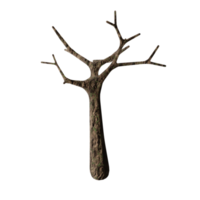 big tree, dry state, 3d design png