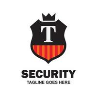 Alphabetical logo of security compnay and typography vector