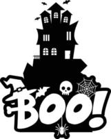 Boo typography design vector