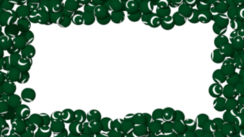 pakistan flag 3d balls frame photo, rendu 3d, fête de l'indépendance, fête nationale png