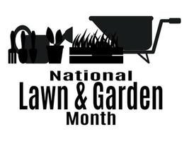 National Lawn and Garden Month, Idea for a poster, banner, flyer or postcard vector