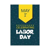 Celebrating labour day design with typography vector