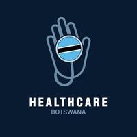 Health care logo with country flag design vector