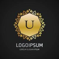 diseño de logotipo alfabético con diseño elegante y tipografía vectorial vector