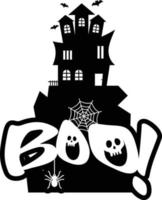 Boo typography design vector