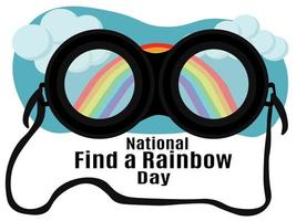 encontrar un día nacional del arco iris, idea para afiches, pancartas, volantes, diseño de tarjetas vector