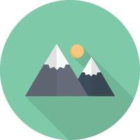 ilustración vectorial de montaña en un fondo. símbolos de calidad premium. iconos vectoriales para concepto y diseño gráfico. vector