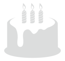 compleanno torta silhouette per icona, simbolo, pittogramma, app, sito web, arte illustrazione, logo o grafico design elemento. formato png