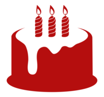 silhueta de bolo de aniversário para ícone, símbolo, pictograma, aplicativos, site, ilustração de arte, logotipo ou elemento de design gráfico. formato png