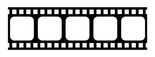 silhouette des bandes de film pour l'illustration d'art, l'affiche de film, les applications, le site Web, le pictogramme ou l'élément de conception graphique. formater en png