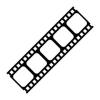 Silhouette der Filmstreifen für Kunstillustration, Filmplakat, Apps, Website, Piktogramm oder Grafikdesignelement. im PNG-Format png