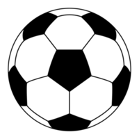 símbolo de icono de pelota de pie o pelota de fútbol para ilustración de arte, logotipo, sitio web, aplicaciones, pictograma, noticias, infografía o elemento de diseño gráfico. formato png