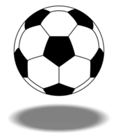 símbolo de icono de pelota de pie o pelota de fútbol para ilustración de arte, logotipo, sitio web, aplicaciones, pictograma, noticias, infografía o elemento de diseño gráfico. formato png