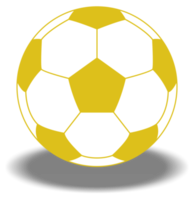 símbolo de icono de pelota de pie o pelota de fútbol para ilustración de arte, logotipo, sitio web, aplicaciones, pictograma, noticias, infografía o elemento de diseño gráfico. formato png