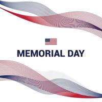 Memorial day design card vector