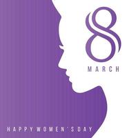 Women's day design card with creative design vector