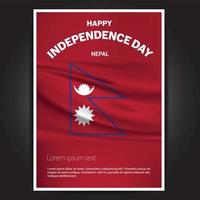 vector de tarjeta de diseño de feliz día de la independencia con banderas