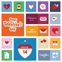 Valentine's day design typography and card with elegent design vector