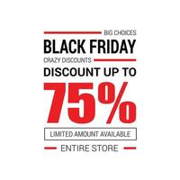 Black Friday sale card design vector