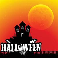 Happy Halloween scary Night background vector