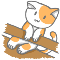 personagem de desenho animado de gato fofo png