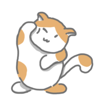 personnage de dessin animé de chat mignon png