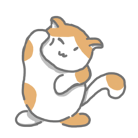 personagem de desenho animado de gato fofo png