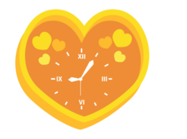 Object - Clock with Love shape png