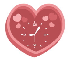 Object - Clock with Love shape png