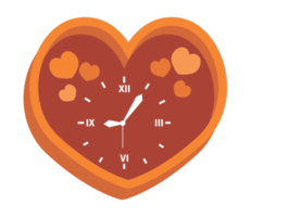 Object - Clock with Love shape png