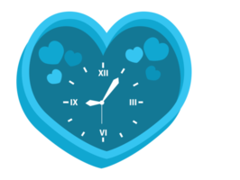 Object - Clock with Love shape png