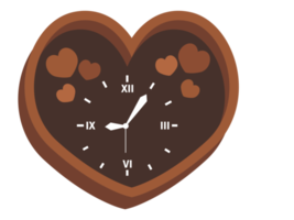 Object - Clock with Love shape png