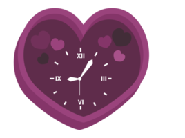 Object - Clock with Love shape png