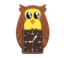 Object - Clock with Owl shape png