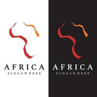 Abstract African continent map logo template design, africa travel and tours. With vector design concept.