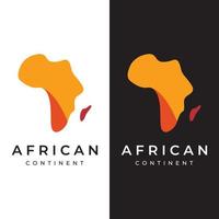 Abstract African continent map logo template design, africa travel and tours. With vector design concept.