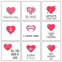 Valentine's day design typography and card with elegent design vector