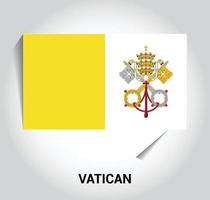 vector de diseño de la bandera del vaticano